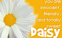 Pretty!  I'm a daisy!