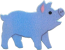 blue pig sticker