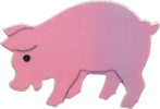 pink pig sticker