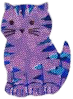 purple cat sticker