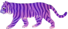 purple tiger sticker